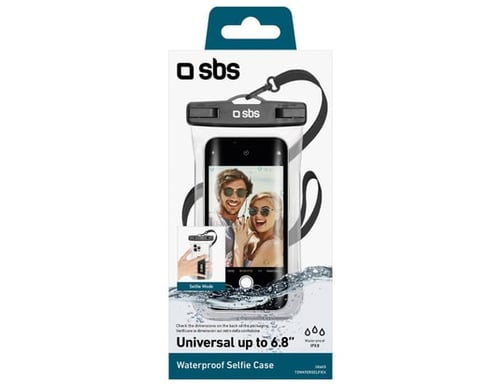 Funda impermeable con agarre selfie, universal para smartphones de hasta 6,8''-SBS