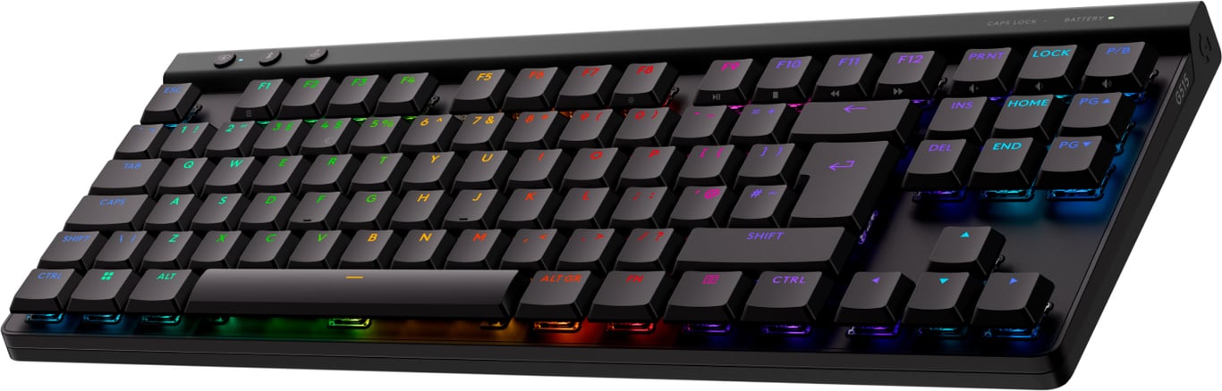 Logitech G515 Clavier LIGHTSPEED TKL backlit sans fil 2.4 GHz Bluetooth USB QWERTY R. U. commutateur : GL Tactile - vue 3