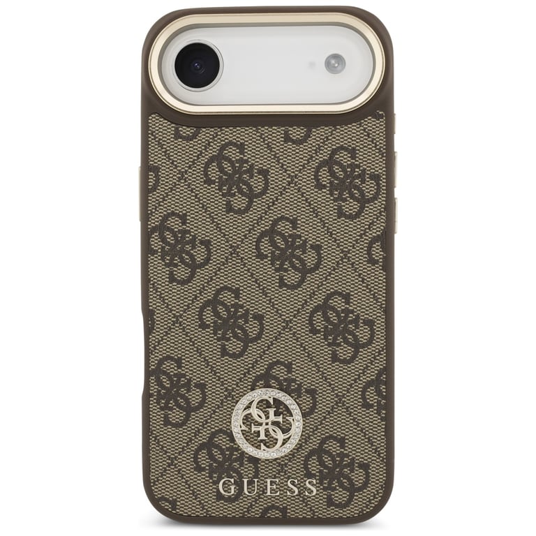 Guess Étui 4G Strass Logo MagSafe pour iPhone Air Marron - vue 2
