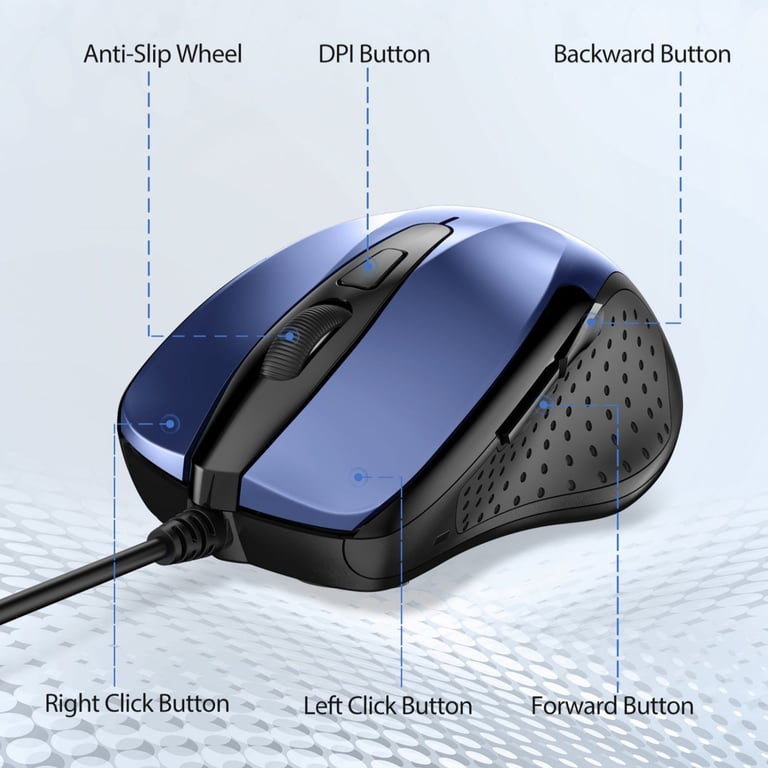 TECKNET UM013 Filaire Ergonomique 4 DPI durable anti dérapante Confortable Neuf - vue 3