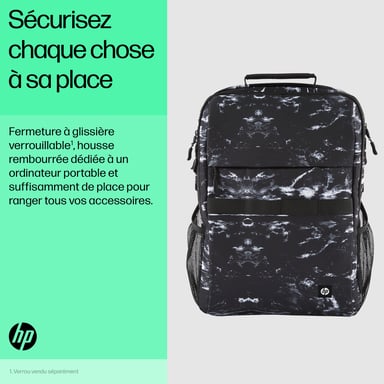 HP Mochila Campus XL con patrón de mármol