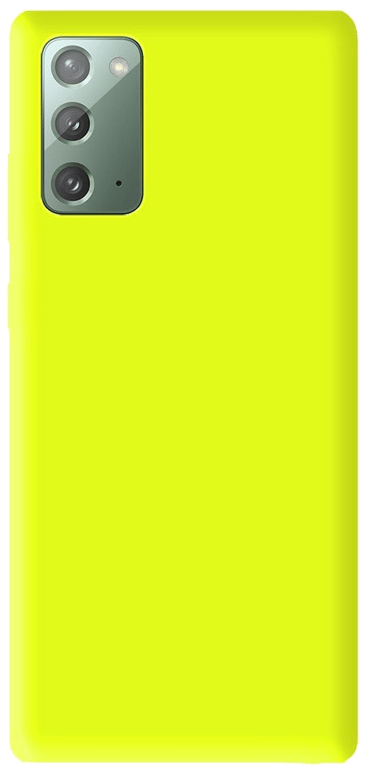 Coque silicone unie compatible Mat Jaune Samsung Galaxy Note 20