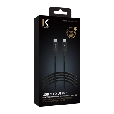 Cavo di ricarica rapida/sincronizzazione da USB-C a USB-C rinforzato da 100W (1M)