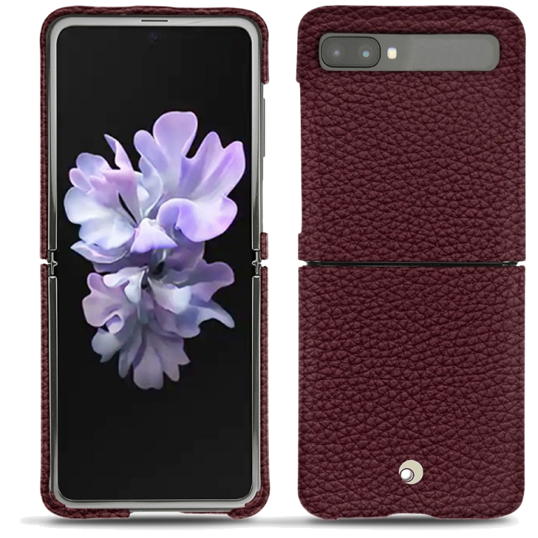 Coque cuir Samsung Galaxy Z Flip - Seconde peauViolet