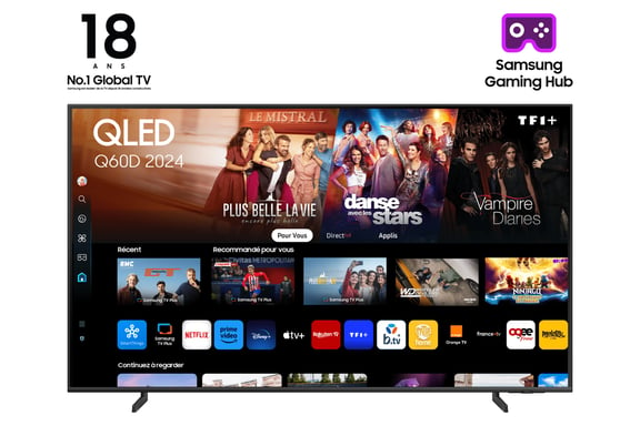 Samsung TV QLED 50'' Q60D 2024, 4K, Smart TV