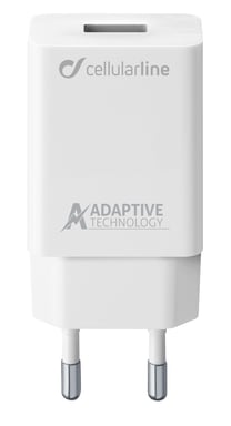Cellularline USB Adaptive Fast Charger 15W - Samsung Cargador rápido para dispositivos de carga adaptativa