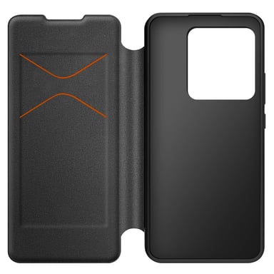Funda de solapa con tacto de piel y correa de mano extraíble Made For Xiaomi para Xiaomi 14T Negro