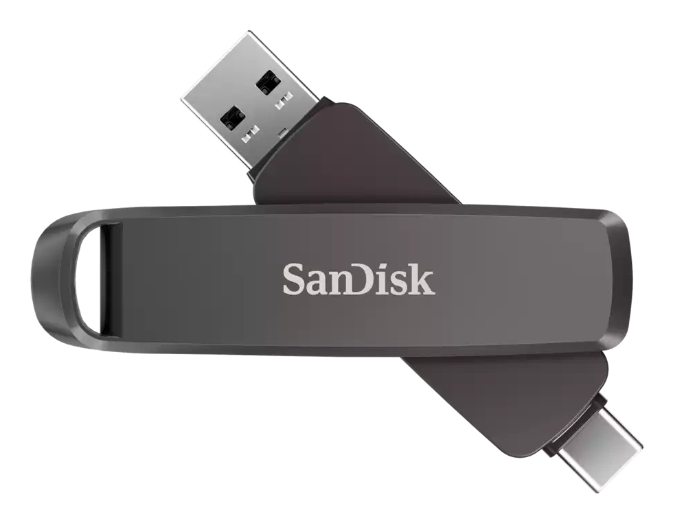 SanDisk SDDDE1-512G-G46 lecteur USB flash 512 Go USB Type-C/USB Type-A 3.2 Gen 2 (3.1 Gen 2) Noir - Neuf