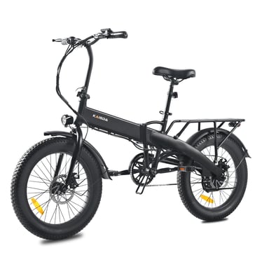 Bicicleta Eléctrico KAISDA K2C | Velocidad Máx 25 km/h | Autonomía 40 km | Motor 250W | Batería 36V 10.4Ah | Neumáticos de 20 Pulgadas | Negro