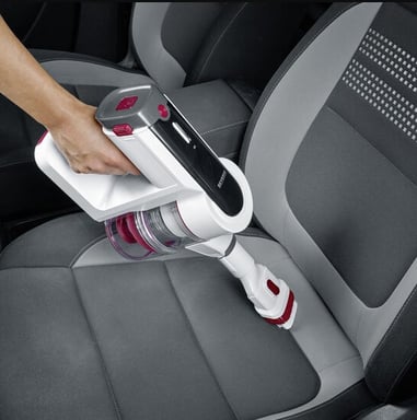 Severin HV 7166 aspiradora de pie y escoba eléctrica Aspiradora escoba Batería Secar HEPA Sin bolsa 0,4 L 400 W Rojo, Blanco 2500 Ah