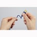 Cavo USB-C Flexi-Slim, oro, antitorsione, blu, 0,75 m