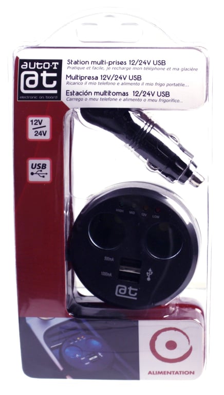 AUTO T Multiprise Allume Cigare USB Sur Porte Boisson 1224V - vue 4