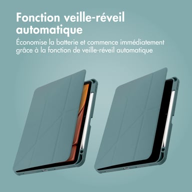 imoshion Coque tablette Origami pour Apple iPad 11 (2025) 11 pouces A16 / iPad 10 (2022) 10.9 pouces - Vert foncé