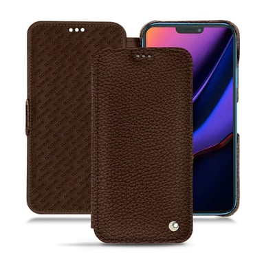 Housse cuir Apple iPhone 11 -  - Marron - Cuir grainé