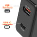 Chargeur Secteur USB-C 33W + USB 18W Charge Rapide Design Compact Noir