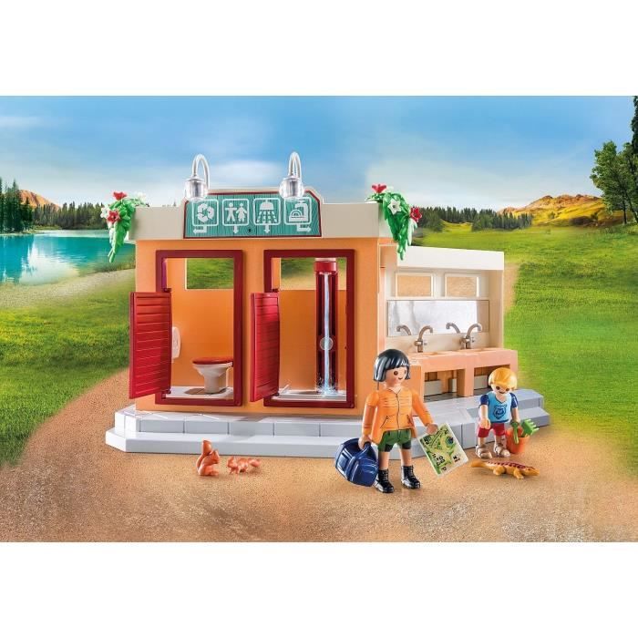 PLAYMOBIL 71424 Camping avec une douche fonctionnelle 100 pièces Univers du Camping Dès - vue 2