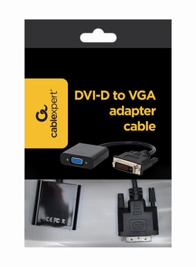 Gembird A-DVID-VGAF-01 câble vidéo et adaptateur 0,2 m DVI-D VGA (D-Sub) Noir