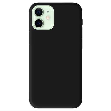Coque silicone unie Mat Noir compatible Apple iPhone 12 Mini