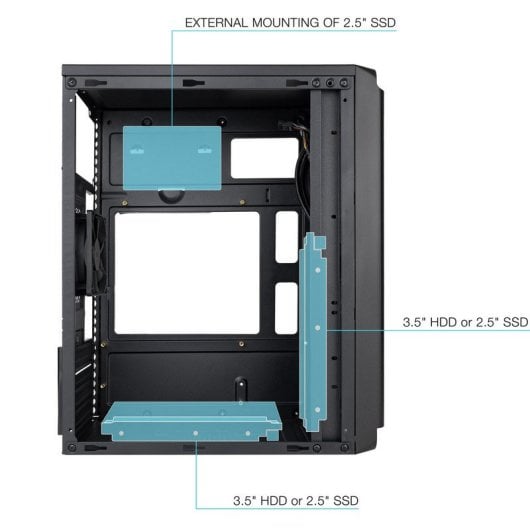 TooQ TQC 4702U3C B unité centrale Mini Tower Neuf - vue 3