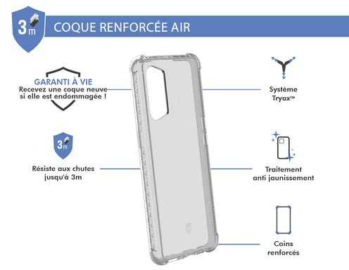 FORCE CASE FCAIRFINDX2LT funda para teléfono móvil Transparente