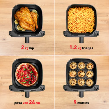 Tefal Easy Fry Mega EY855D10 friteuse Unique 7,5 L Autonome 2020 W Friteuse d'air chaud Noir, Acier inoxydable