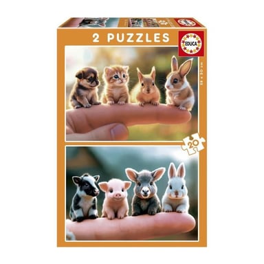 Puzzle - EDUCA - Animali per bambini - 2 x 20 pezzi