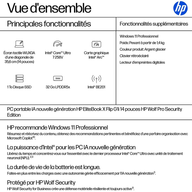 EliteBook G1i Core Ultra 7 14 Azerty Neuf - vue 6