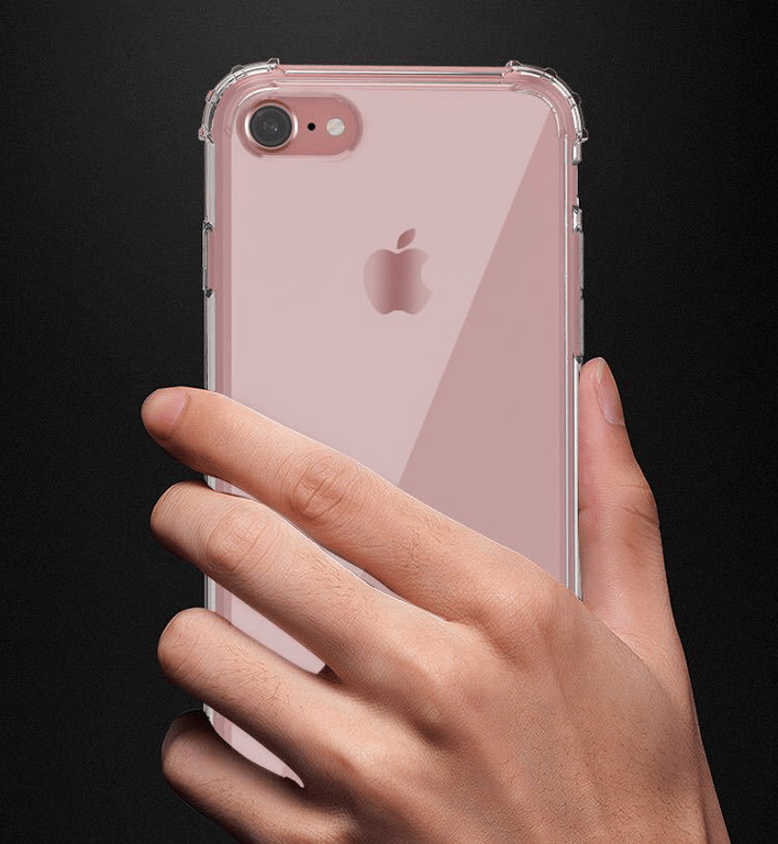 Pack Protection pour IPHONE 8 APPLE (Coque Silicone Anti-Chocs + Film Verre Trempe)