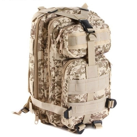 Sac à Dos Tactique Militaire Unisexe Randonnée Imperméable Camouflage Beige YONIS