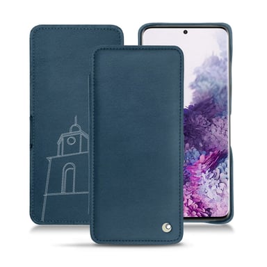 Housse cuir Samsung Galaxy S20 -  - Blu mediterran ( Pantone #0E3043 ) - Cuir lisse premium