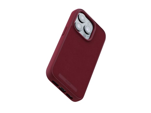 Njord byELEMENTS Custodia MagSafe in pelle scamosciata per iPhone 15 Pro, rosso Apple iPhone 15 Pro