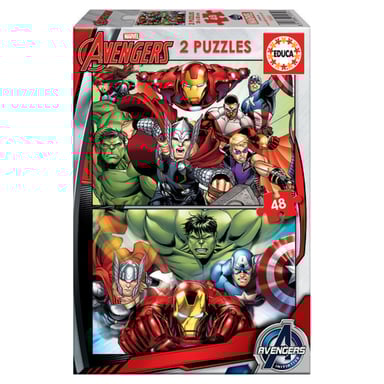 Avengers Marvel puzzle - 2 x 48 piezas para niños