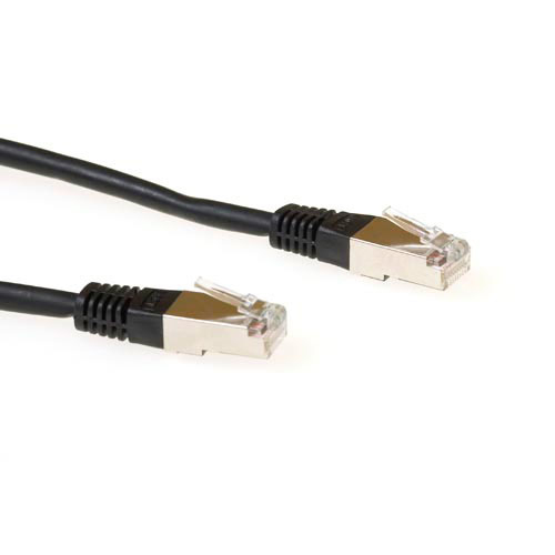 ACT Patchcord SSTP Category 6 PIMF, Black 1.00M câble de réseau Noir 1 m