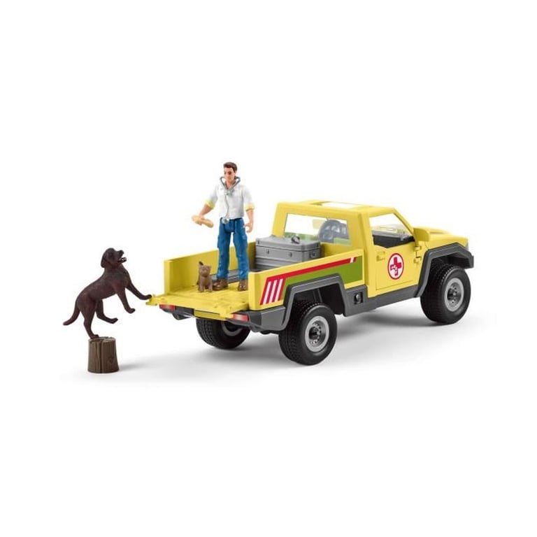 Coffret Visite du Vétérinaire à la ferme 12 Pièces Avec Animaux de la Ferme Véhicule et Vétérinaire SCHLEICH 42503 FARM WORLD - vue 4