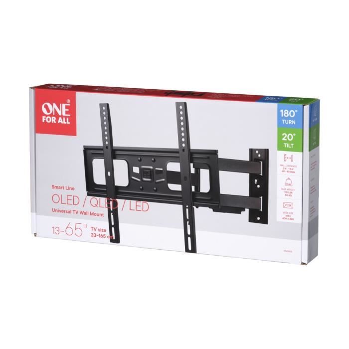 ONE FOR ALL WM2453 Support mural inclinable et orientable à 180° pour TV de 33 à 165cm 13 65 - vue 6