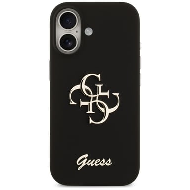 Custodia in silicone Guess Big 4G Script per iPhone 17 czarny