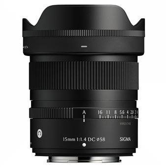 DC Contemporary 15 mm f/1.4-16 - Lente Sigma Prime para Fuji X, color negro
