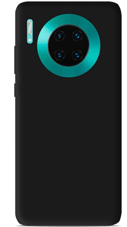 Coque silicone unie compatible Mat Noir Huawei Mate 30