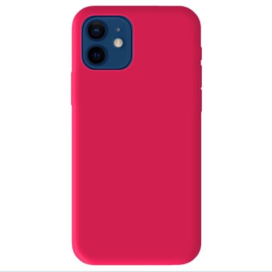 Coque silicone unie Mat Rose compatible Apple iPhone 12 iPhone 12 Pro