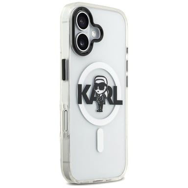 Karl Lagerfeld IML Karl Sketch Logo Funda MagSafe para iPhone 17 transparente
