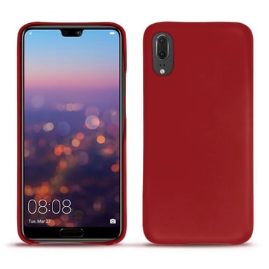 Funda de piel Huawei P20 - Tapa trasera - Rojo - Piel lisa