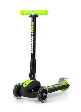 Milly Mally Magic Scooter a tre ruote per bambini Nero, Verde
