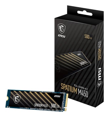 MSI Spatium M450 PCIe 4.0 NVMe M.2 500GB 500 Go PCI Express 4.0 3D NAND