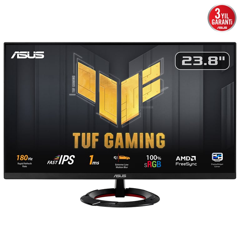 ASUS Moniteur de Gaming TUF Gaming VG249Q3R – 23 8 Pouces Full HD 1920x1080 180 Hz Fast IPS Extreme Low Motion Blur™ 1ms GTG FreeSync™ Variable Overdrive 100% sRGB - vue 2