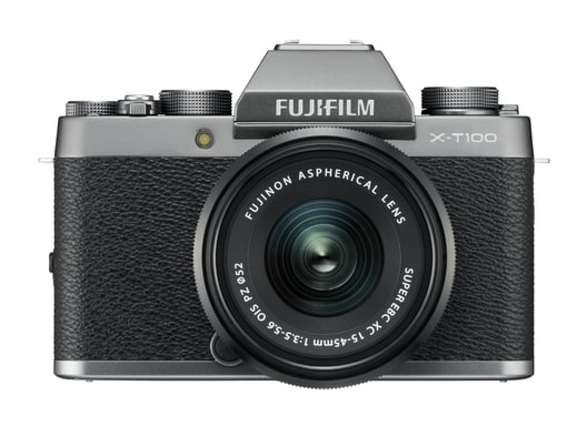 Fujifilm X T100 + XC 15-45mm F/3.5-5.6 OIS PZ MILC 24,2 MP CMOS 6000 x 4000 Pixeles Plata