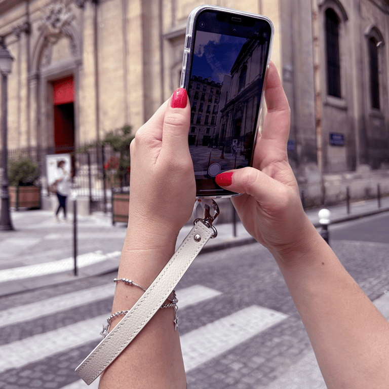 Cordon Universel Ine Wrist En Cuir Recyclé Jaune Neuf - vue 3