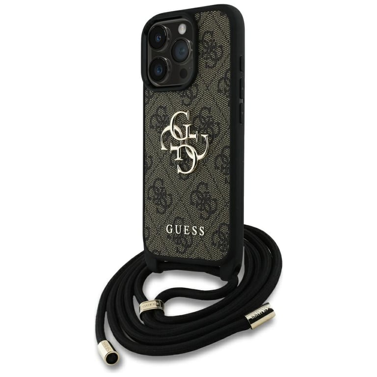 Guess Coque Hardcase 4G Big Logo avec cordon pour iPhone 16 Pro Max