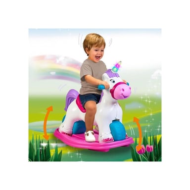 Andador 2 en 1 FEBER Baby Unicorn Licorne con sonidos y luces Rosa