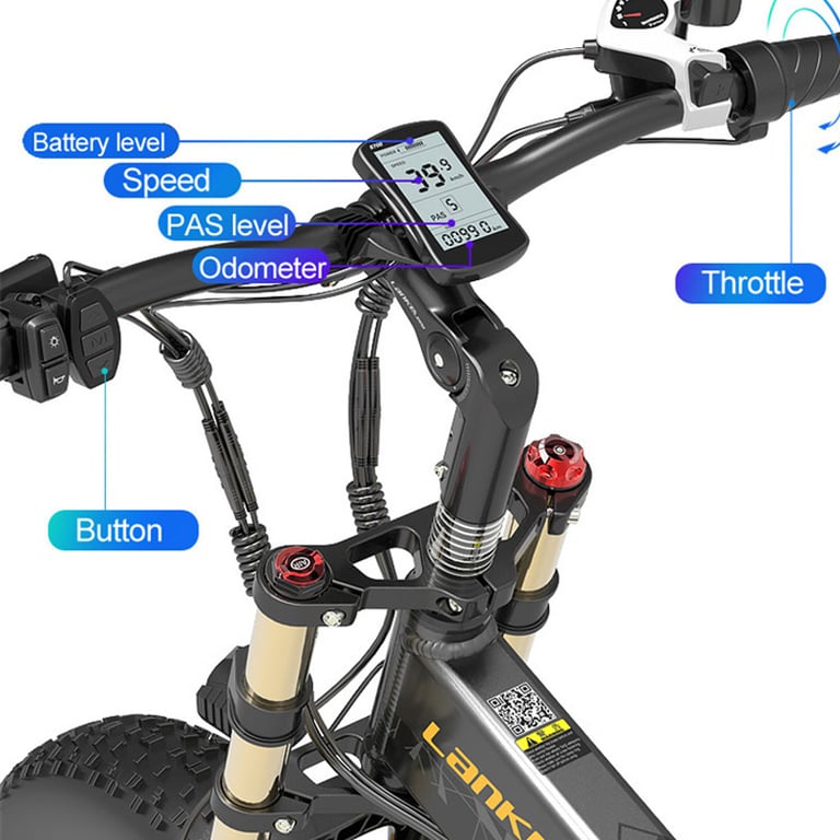 Vélo Électrique LANKELEISI X3000 Plus – Moteur 1000W Batterie 48V 17.5Ah - vue 3