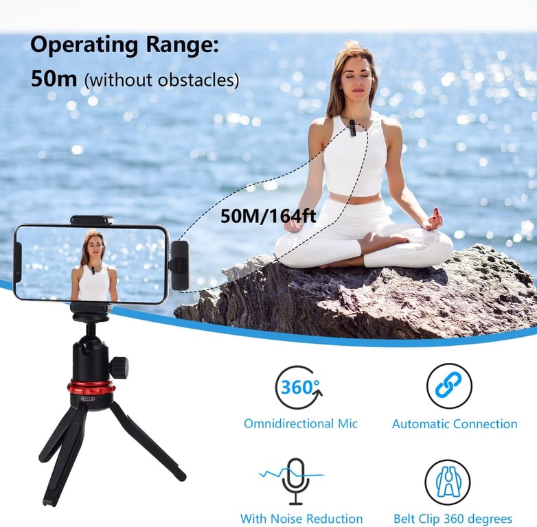 Boya V1 Micro cravate sans fil omnidirectionnel réduction de bruit. Neuf - vue 3